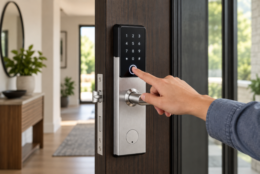 Smart lock installation service work