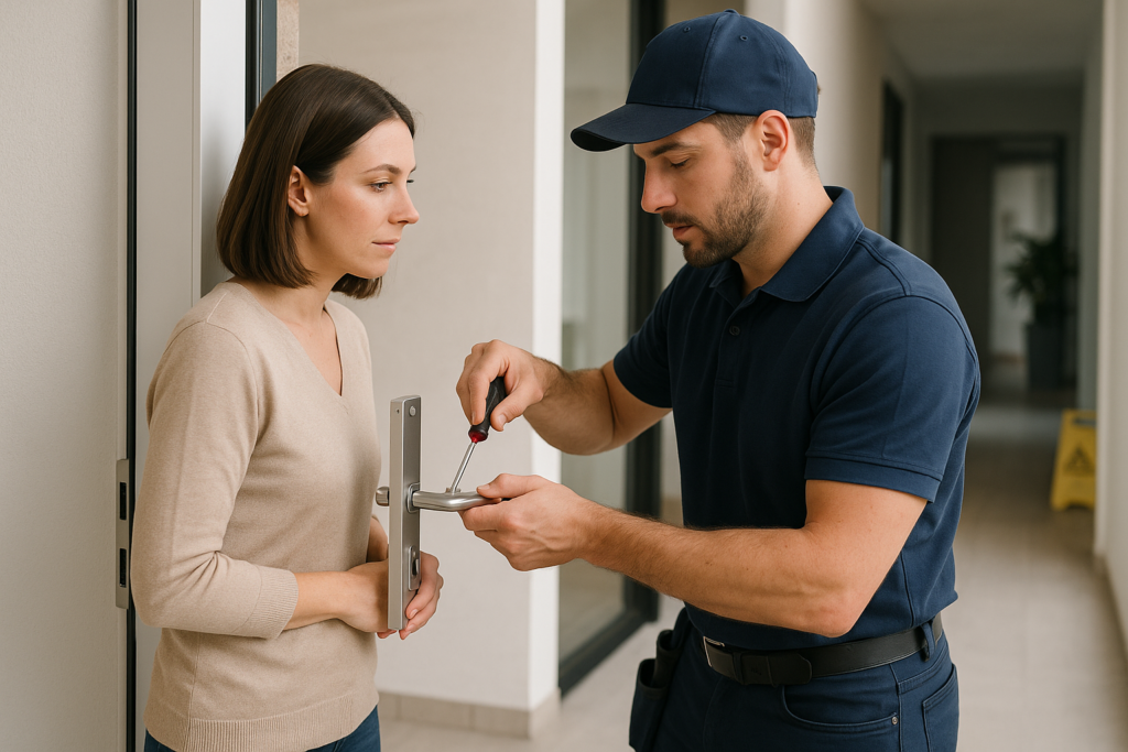 Lock repair service work