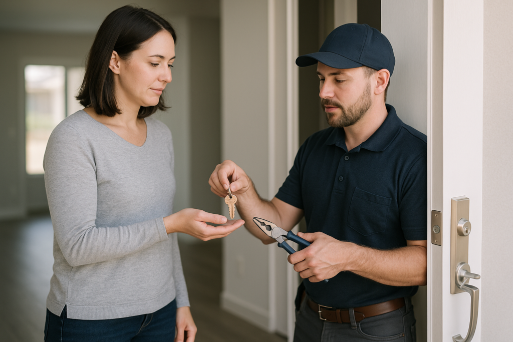 Residential rekeying service work