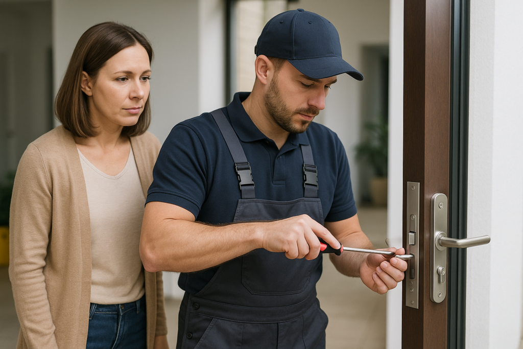 Lock repair service work